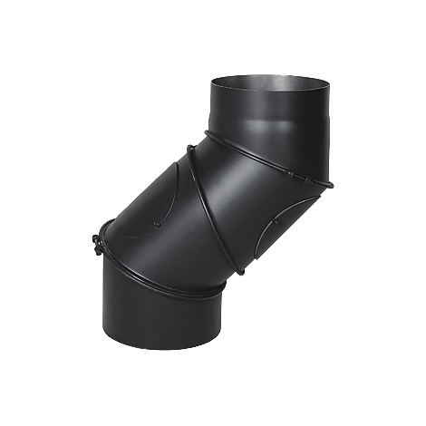 Zestaw kominek powietrzny stalowy KRATKI LUCY BLACK 12 kW Ø 200 z akcesoriami kolano uni l - Zestaw kominek powietrzny stalowy KRATKI LUCY BLACK 12 kW Ø 200 z akcesoriami